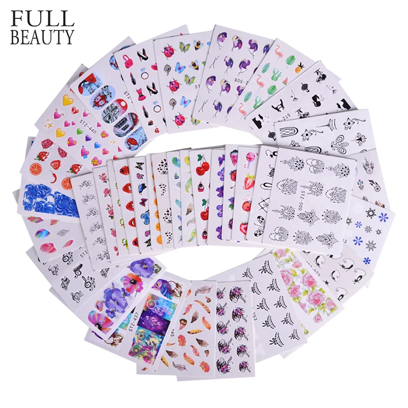 50 шт. набор водных переводных наклеек для ногтей|water transfer stickers|transfer stickernail mixed |