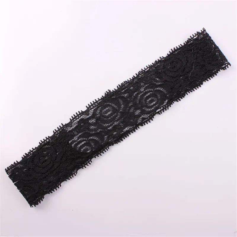 10pcs Lace Knitted Hairband ribbon hollowed elastic lace band in floral pattern soft Headband DIY Accessories Fashion Head wrap | Мать и
