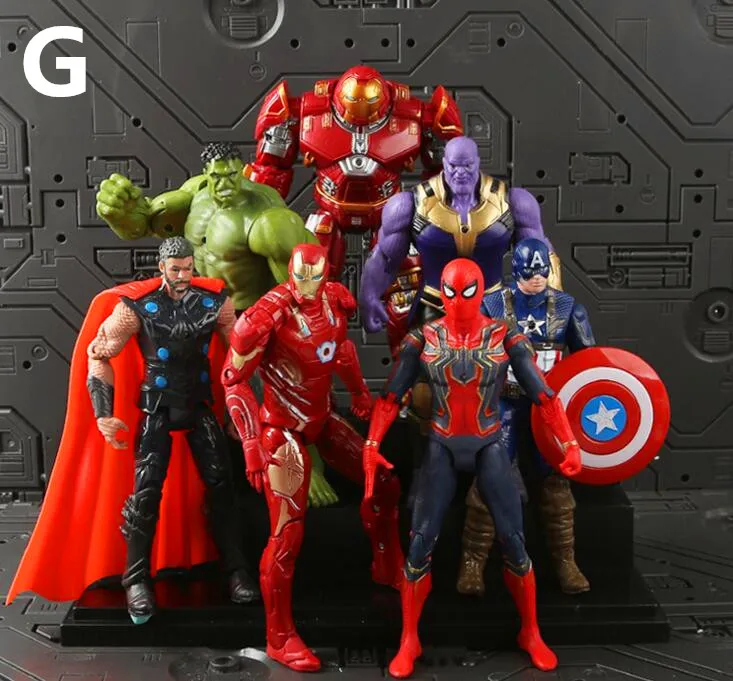 7 Горячая Распродажа, 18 см, серия Marvel, коллекция экшн-фигурок, наборы, Мстители, Бесконечная война, танос, железный человек, Человек-паук, яд, виниловая модель, игрушки - Цвет: 7