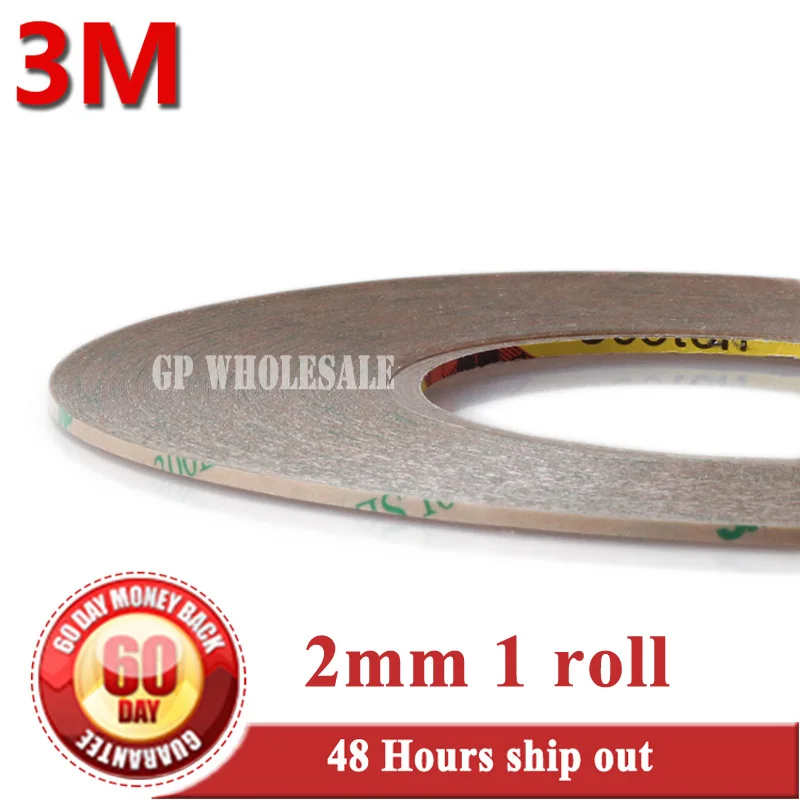 

1x 2mm*55M*0.17mm 6.7 mil (thickness) 3M 9495LE 300LSE Clear Double Coated Tape High Bond Strength for Phone LCD Frame Case