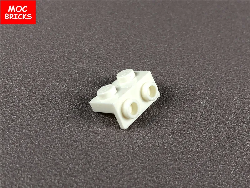 50pcs/lot MOC Bricks White Bracket 1 x 2 - fit with 99781 Educational Building Bloks Figure DIY Toys for kids Dolls gifts | Игрушки и