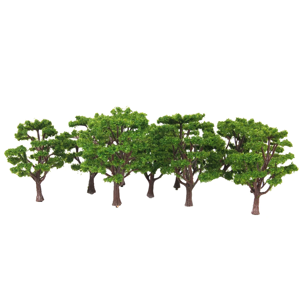 10 шт. зеленая модель деревьев поезд железнодорожный Парк улица Wargame Diorama