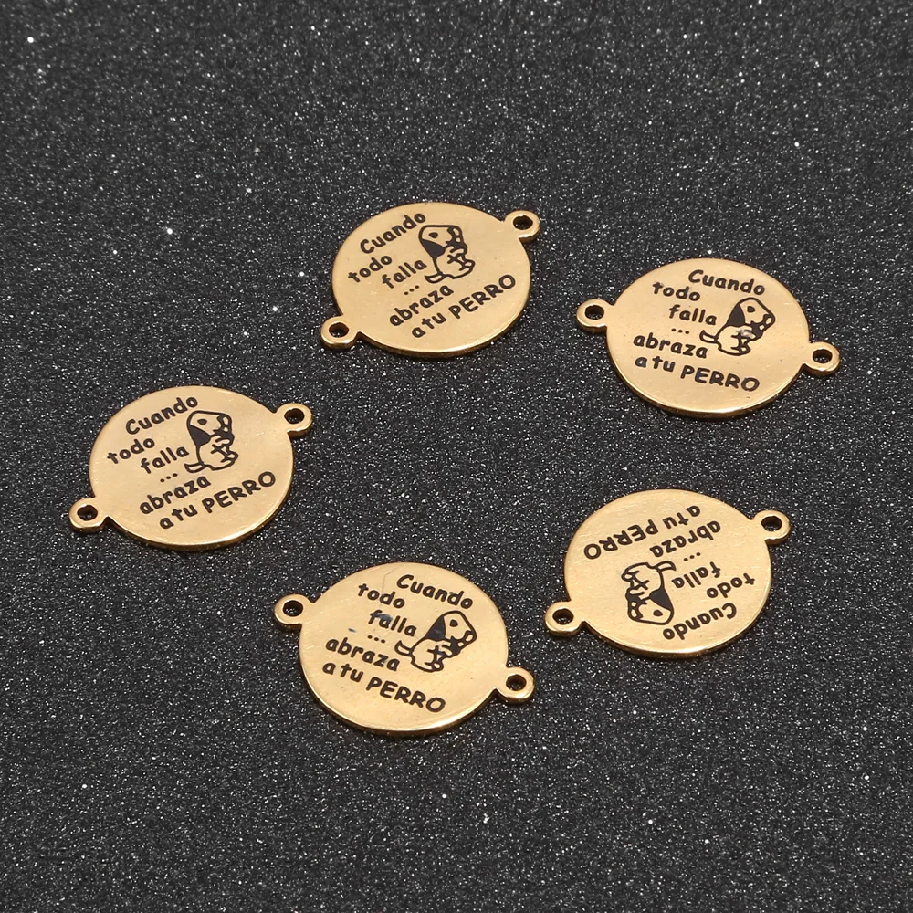 New 3pcs/lot Stainless Steel Links Connector Golden Jewelry Charm