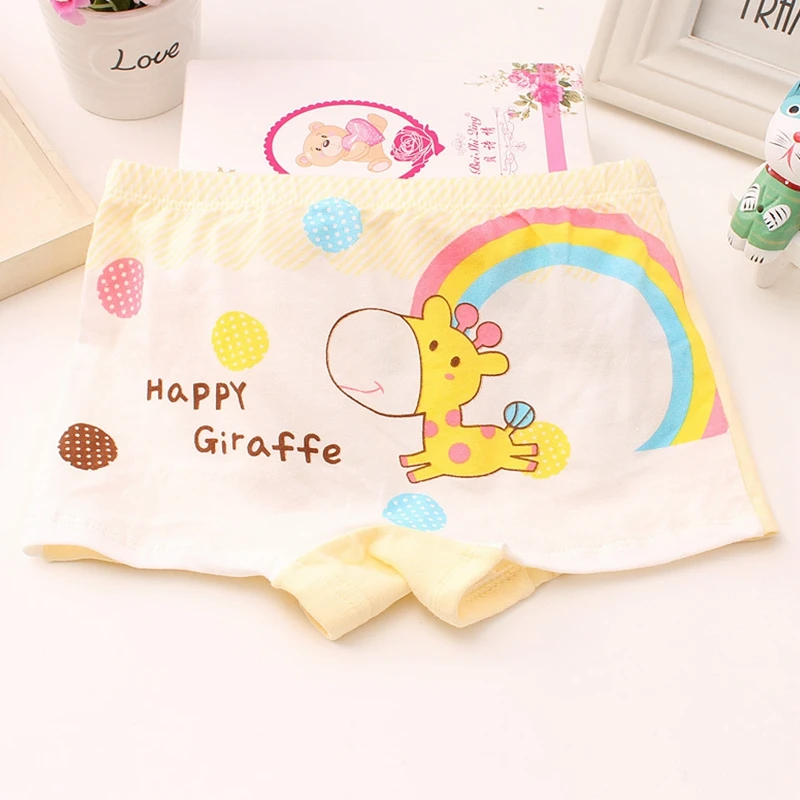 Хлопковые детские штаны с рисунком радуги и оленя на плоской подошве для девочек