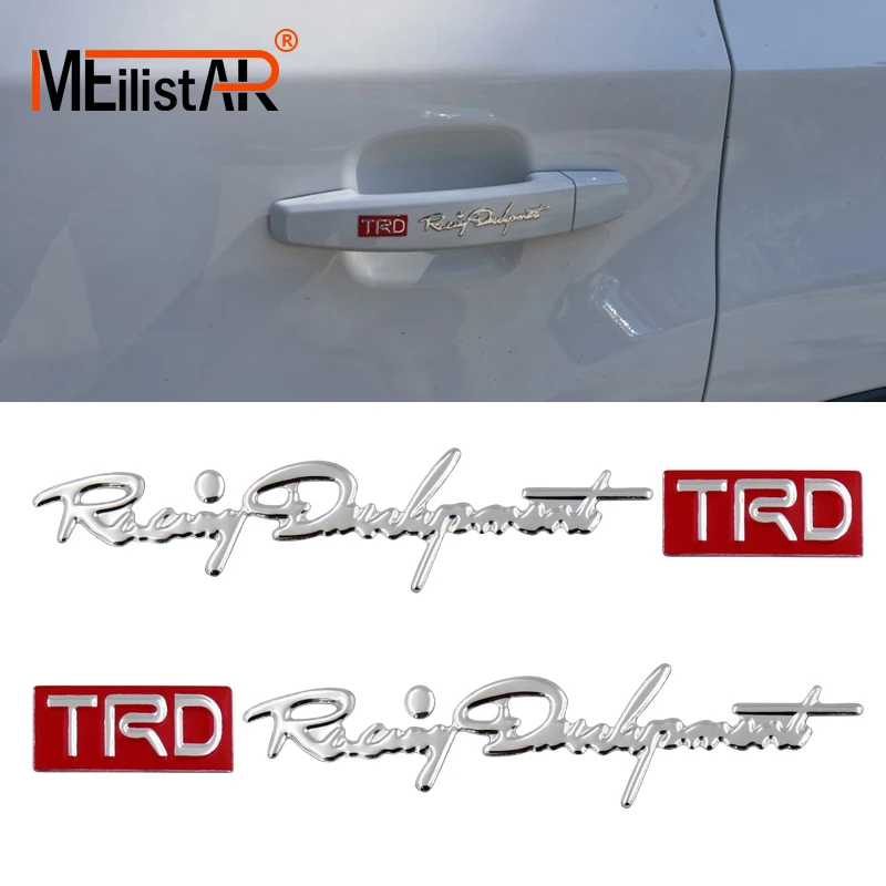 2x Автомобильная Стайлинг Trd наклейка светоотражающая автомобильная ручка двери