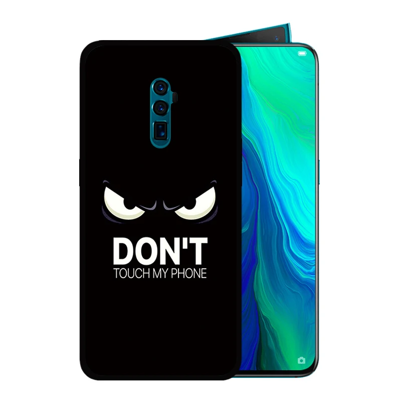 Мягкий силиконовый чехол черного цвета для OPPO Reno 10x zoom Reno2 2 Z R17 R15 R11 Plus 9S R15X K3 K1 Don't