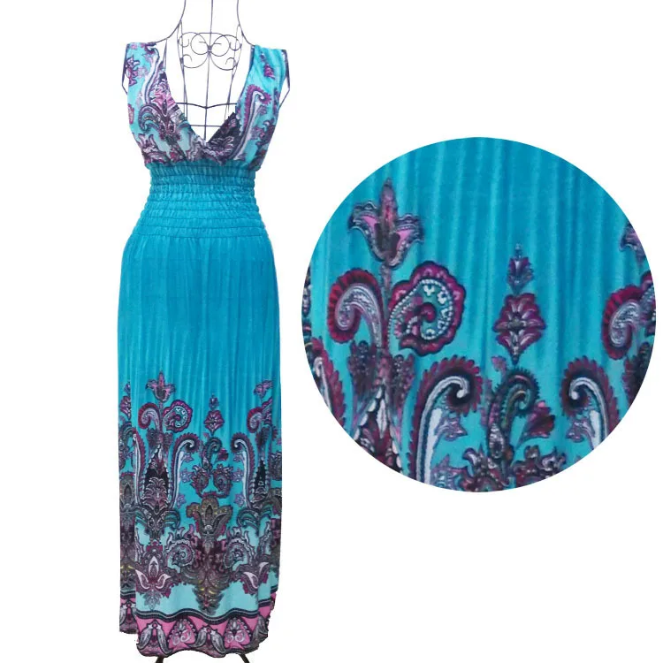 2018 Новый Макси Вечеринка платье пикантные Для женщин Лето Boho v образным вырезом с