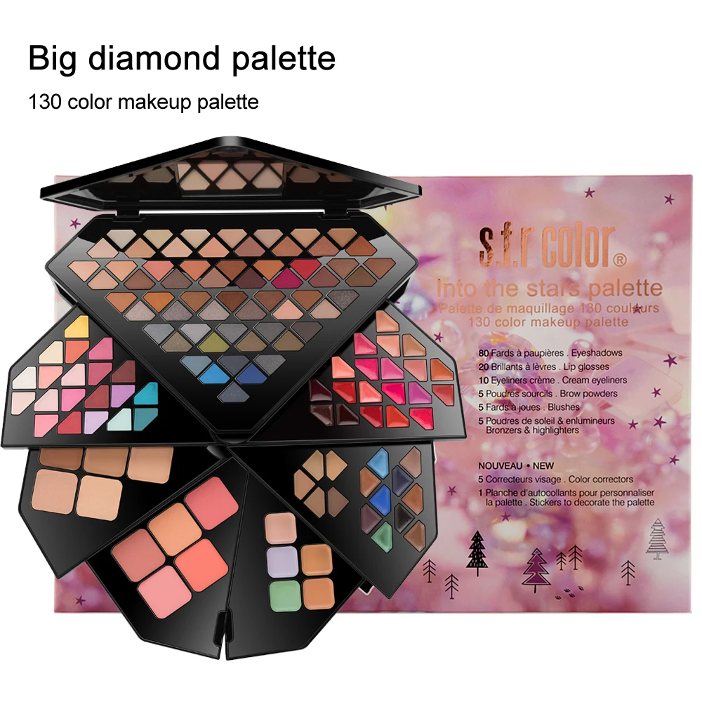 S.f. R цветные профессиональные Многослойные складные наборы для макияжа 130 цветов