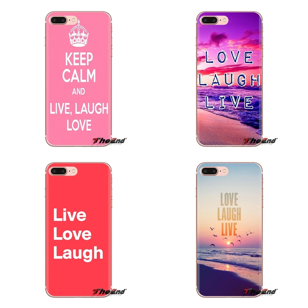 Love. Laugh. Live Life Quote For LG Spirit Motorola Moto X4 E4 E5 G5 G5S G6 Z Z2 Z3 G2 G3 C Play Plus Mini Transparent TPU Cover |
