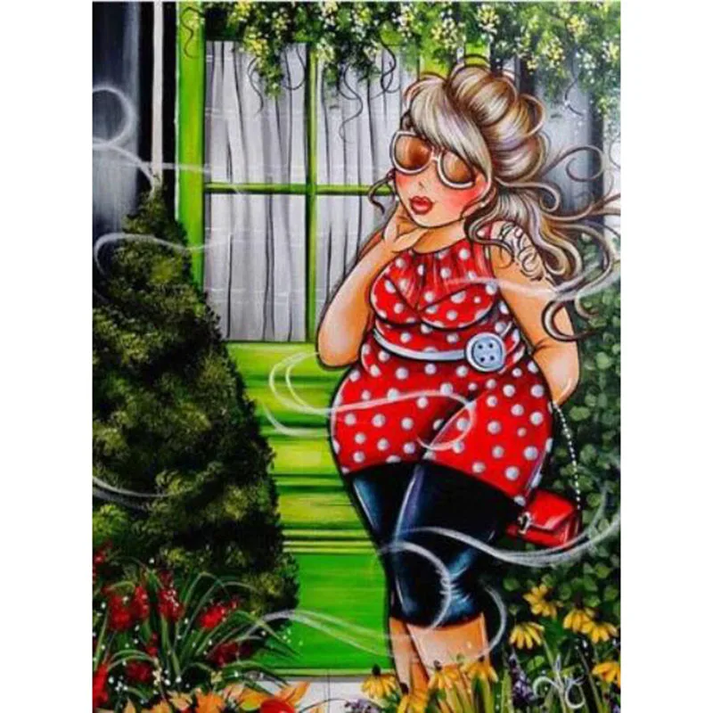 5D DIY Round/Square diamond painting embroidery mosaic Cross Stitch Home Decoration Red dress fashion woman Craft gift v824 | Дом и сад