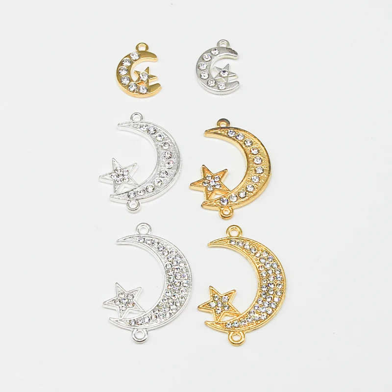 60PCS Gold Religion Muslim Islam Allah Charm Rhinestone Pendant Necklace Bracelet DIY Jewelry Making Handmade Mixture | Украшения и