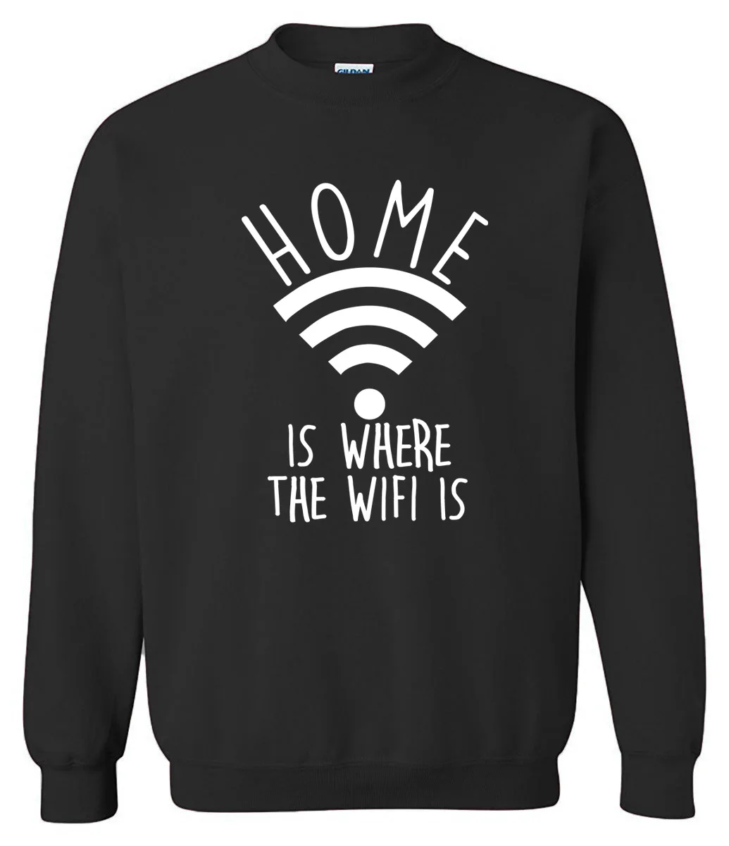 Мужская спортивная одежда Home Is The Wi Fi 2019 флисовые толстовки высокого качества