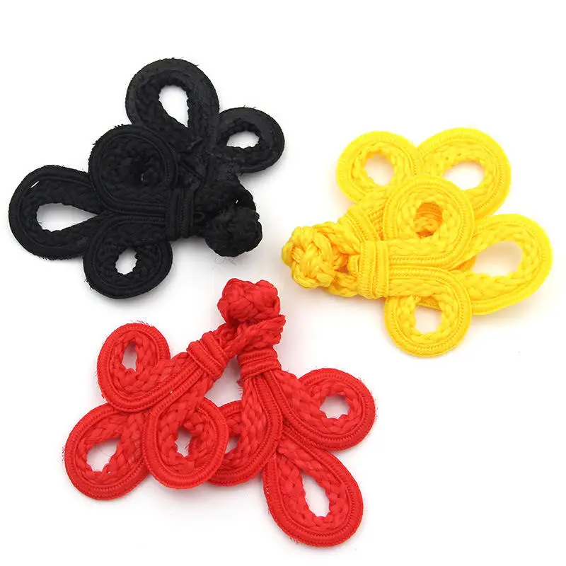DoreenBeads 1 пара китайский Узелок кнопки ручной работы узор в виде листьев Cheongsam Tang