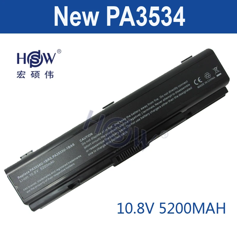HSW 5200 мАч ноутбук аккумулятор для Toshiba PA3533U-1BAS PA3533U-1BRS PA3534U-1BAS PA3534U-1BRS PA3535U-1BAS PA3535U-1BRS