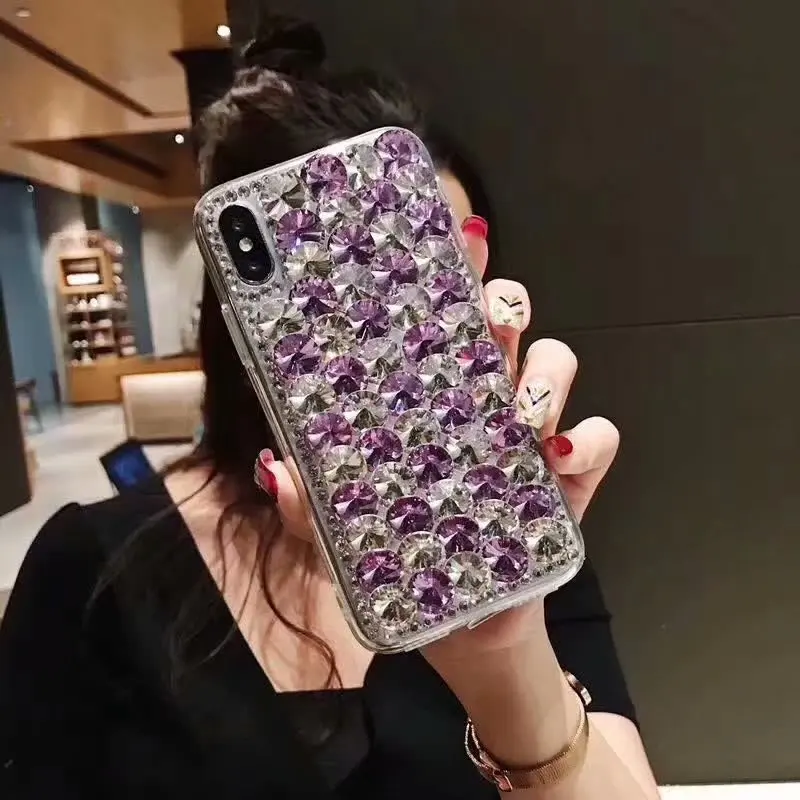 XINGDUO Блестящий цветной большой бриллиант мягкий чехол Модная девушка любовь для