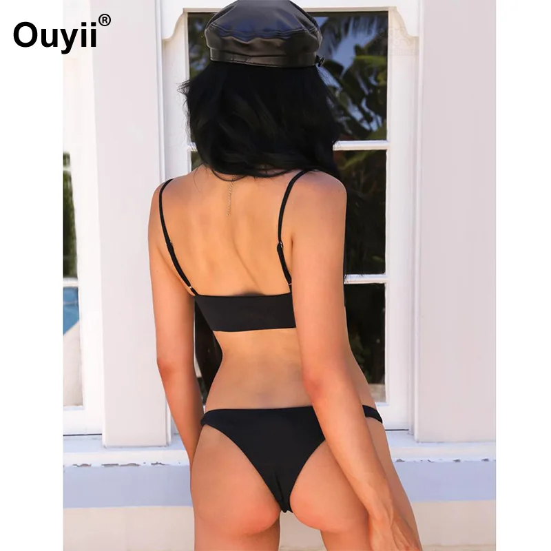 Женский купальник с v образным вырезом Раздельный низкой талией для отпуска лето