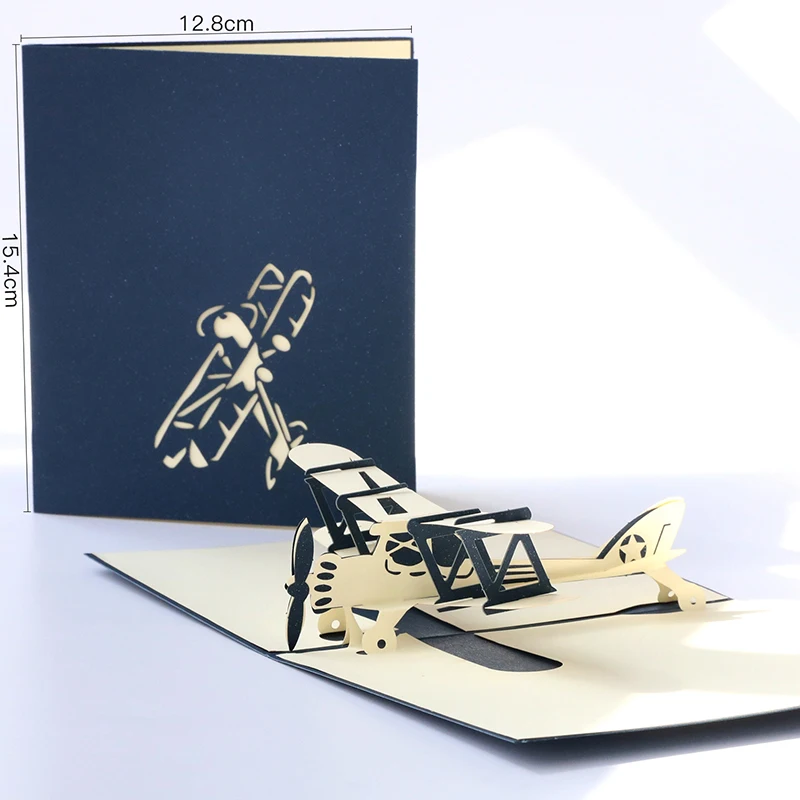 Paer Spiritz 3D всплывающие открытки винтажные оригами для ручной работы бумага лазерная резка крафт подарки на день рождения для бойфренда папы - Цвет: 4006-B
