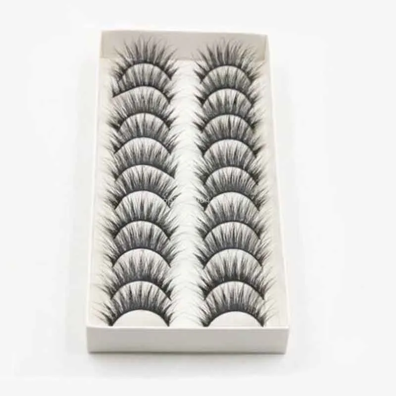 Женские Накладные ресницы 10 пар толстые длинные поперечные вечерние накладные