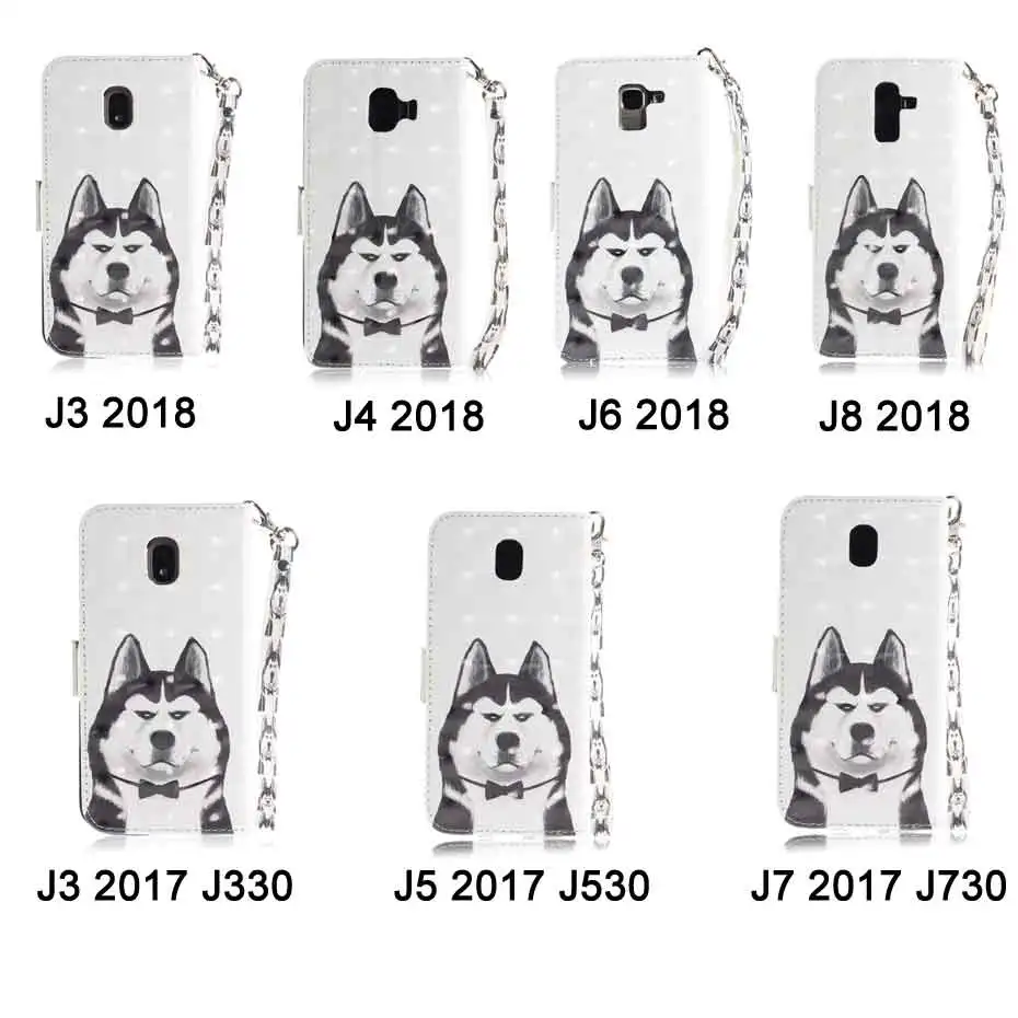 Роскошный чехол кошелек с откидной крышкой для Samsung Galaxy S8 S9 Plus A6 A8 J3 J4 J6 J8 2018 J5 J7 2017