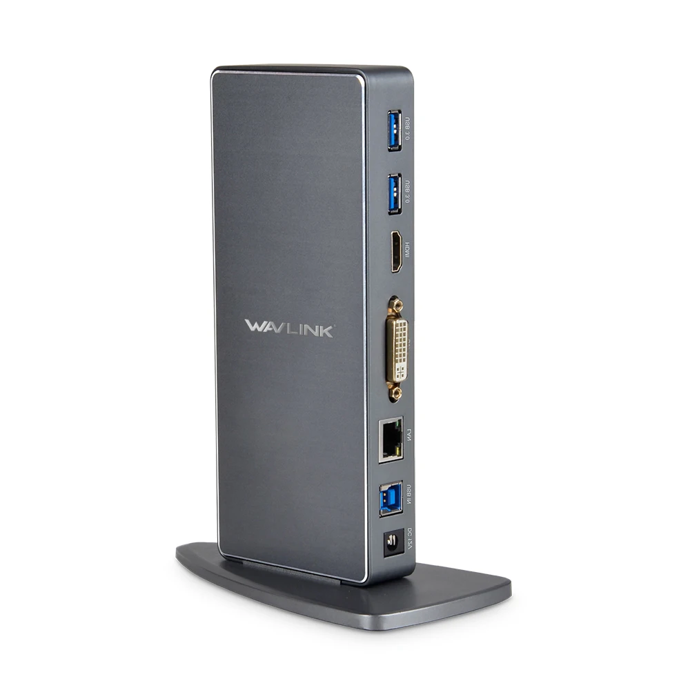 Универсальная док-станция для ноутбука Full HD 1080P USB 3,0 type-C USB-C Вертикальный двойной видео дисплей USB-C док-станция для Mac OS Windows EU
