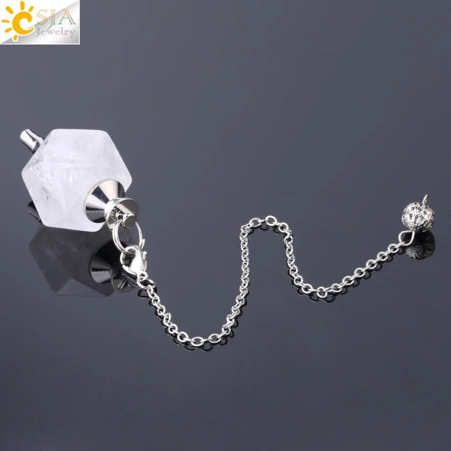 Многогранная натуральная подвеска в виде каменного маятника CSJA для закрепки