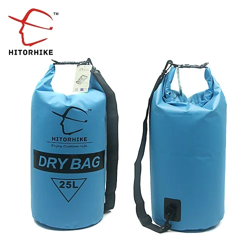 BLUE Hitorhike 25L Водонепроницаемый сухой мешок Открытый Плавательный Кемпинг Рафтинг сумка для хранения с регулируемыми ремнями 5 цветов - Цвет: BLUE