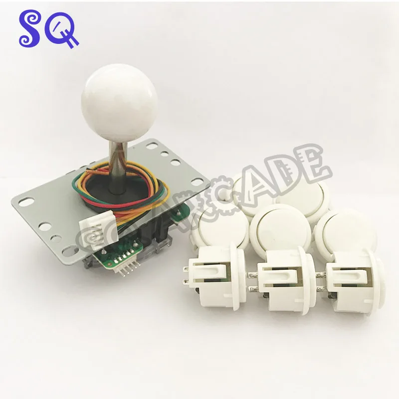 Новый оригинальный Sanwa JLF TP 8YT 5Pin Стикеры + 8 OBSF 30 кнопки для аркадный джойстик DIY