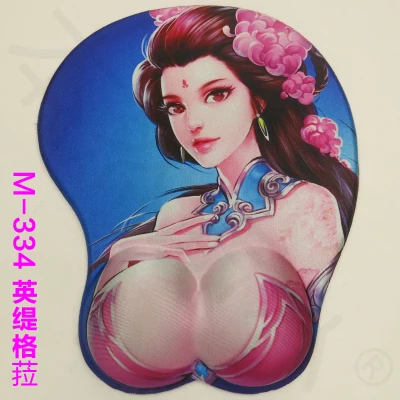 gaming soft sexy Game anti slip Mouse Pad PC Computer Laptop Gaming Mousepad with one free gift Wrist Rest Big 3D Breast | Компьютеры и