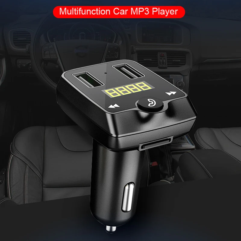 ANLUD Bluetooth fm-передатчик беспроводной Автомобильный MP3-плеер с двумя usb-портами автомобильное зарядное устройство HandsFree Bluetooth автомобильный комплект поддержка FLAC