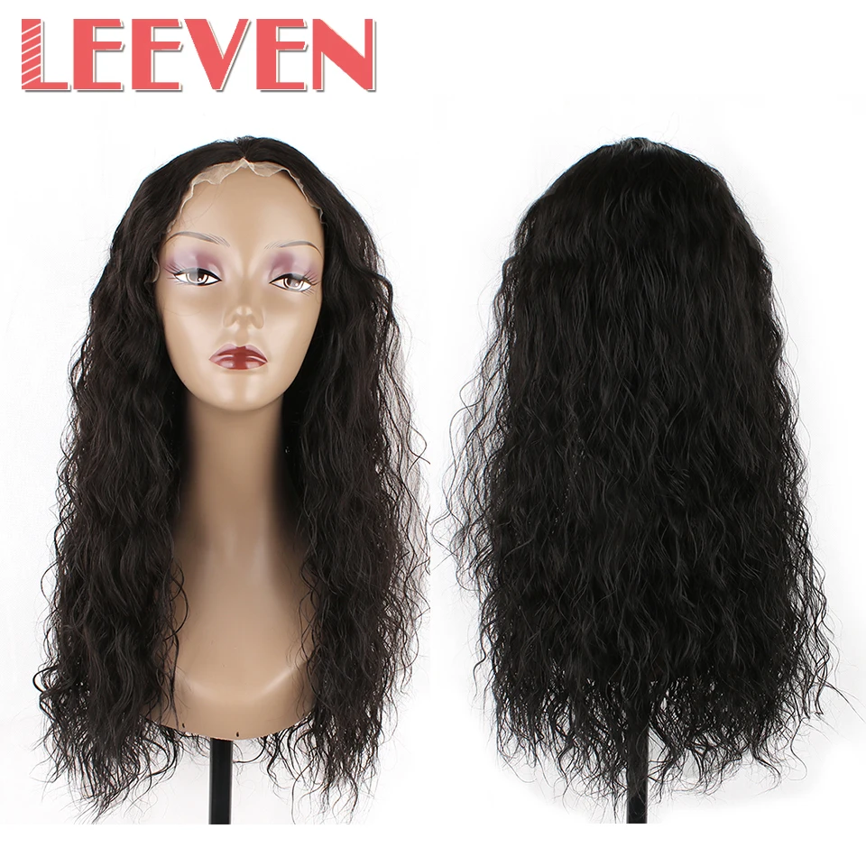 Синтетические кружевные передние парики Leeven водостойкие волосы 22 дюйма из
