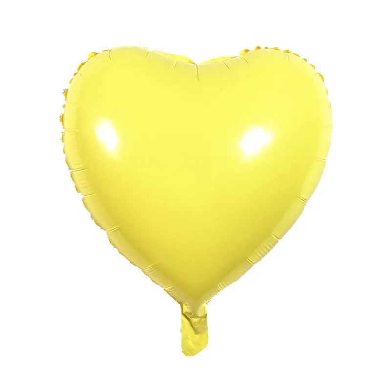 Yellow Heart 1 шт. 18 дюймов Макарон Цвет Heart& Star шарики из фольги разных форм гелиевый воздух мяч для Одежда для свадьбы, дня рождения украшение шары расходные материалы - Цвет: Yellow Heart