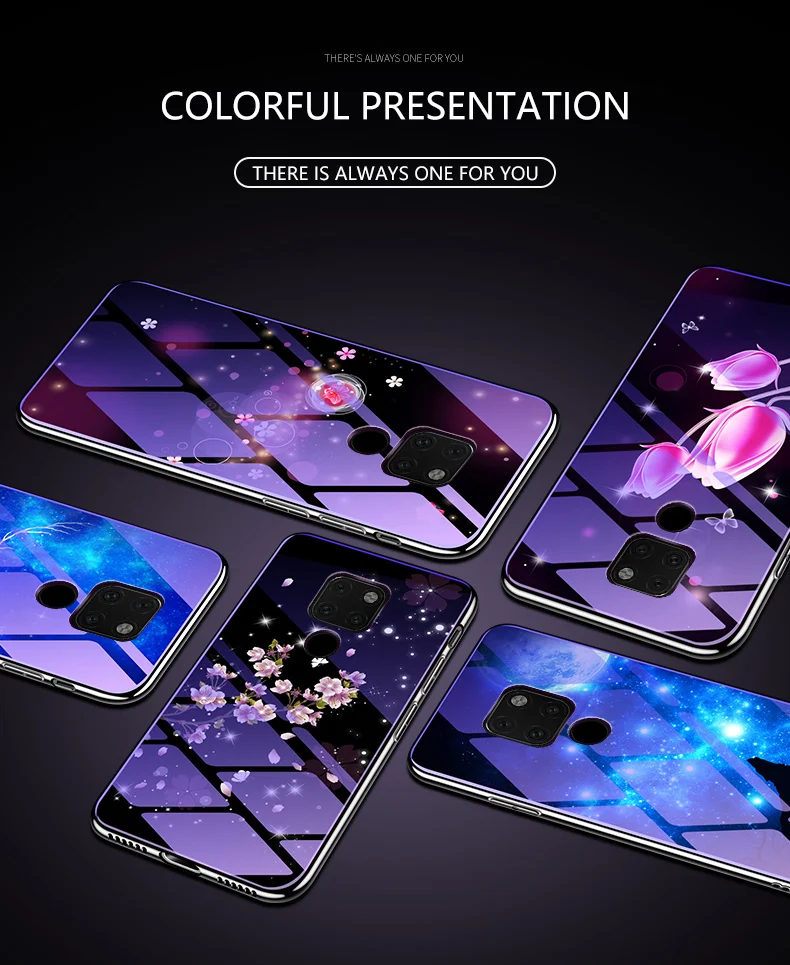 Чехол для телефона Huawei Mate 10 20 Lite 20X 20Pro чехлы Note10 nova 2s 3i роскошный стеклянный чехол