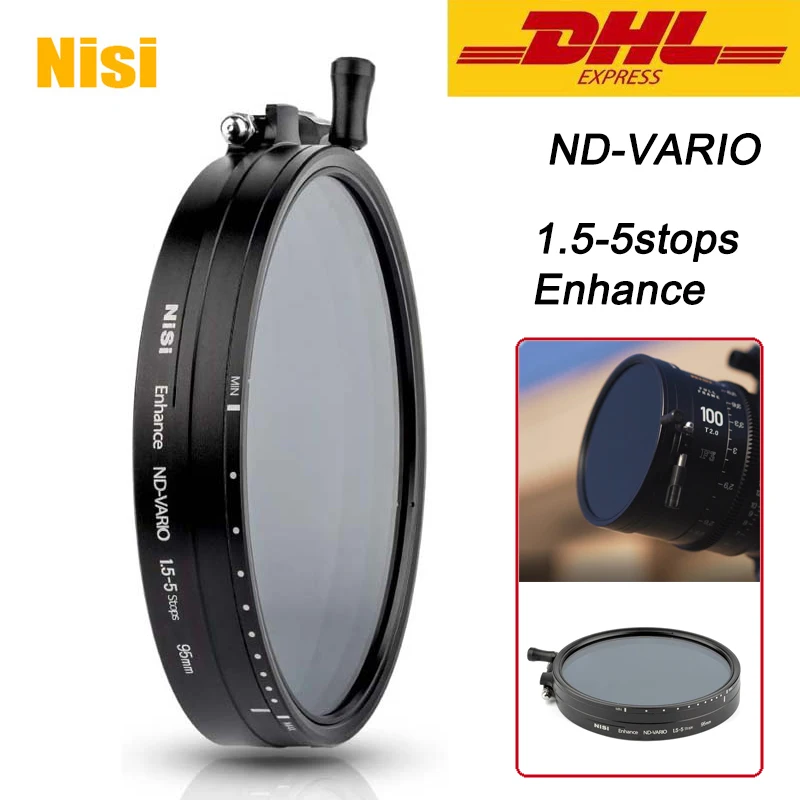 

NISI ND-VARIO 1.5-5 stops Enhanced 95 110 114 mm Camera Lens Filter For Video Photography 95mm 110mm 114mm 1.5-5stops Filter