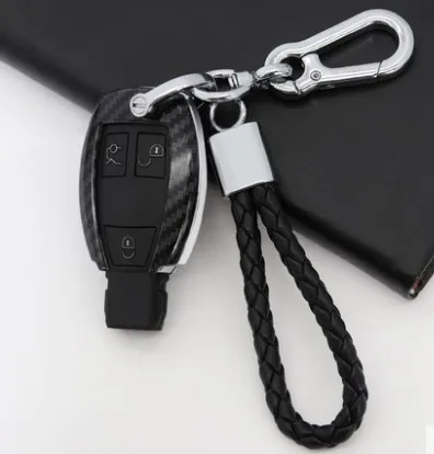 Автомобильный ABS-углеродное волокно чехол держатель для ключа Mercedes Benz W203 W204 W212 CLK