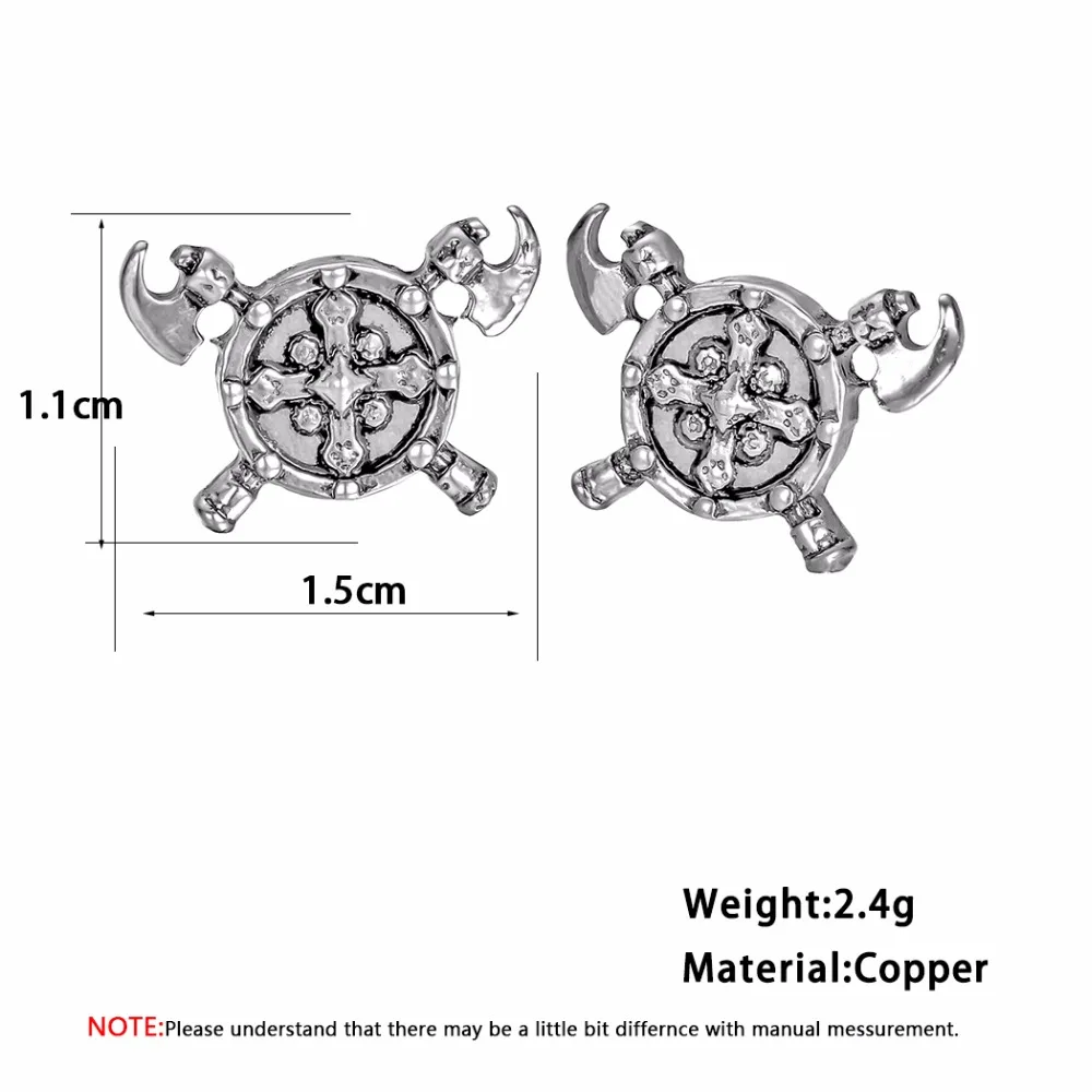 Новые серьги с топором крестом мужские славянские ювелирные изделия новый