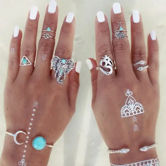 L 08 2018 Bohemia fashion retro official website with the fine moon shape texture bracelet couple jewelry accessories factory di | Украшения