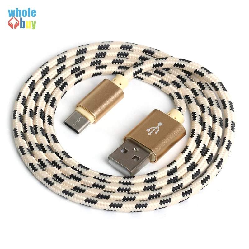 Высококачественный Плетеный сетчатый кабель 100 шт./лот 1 м 2 3 Type-c Micro 5pin 8pin для