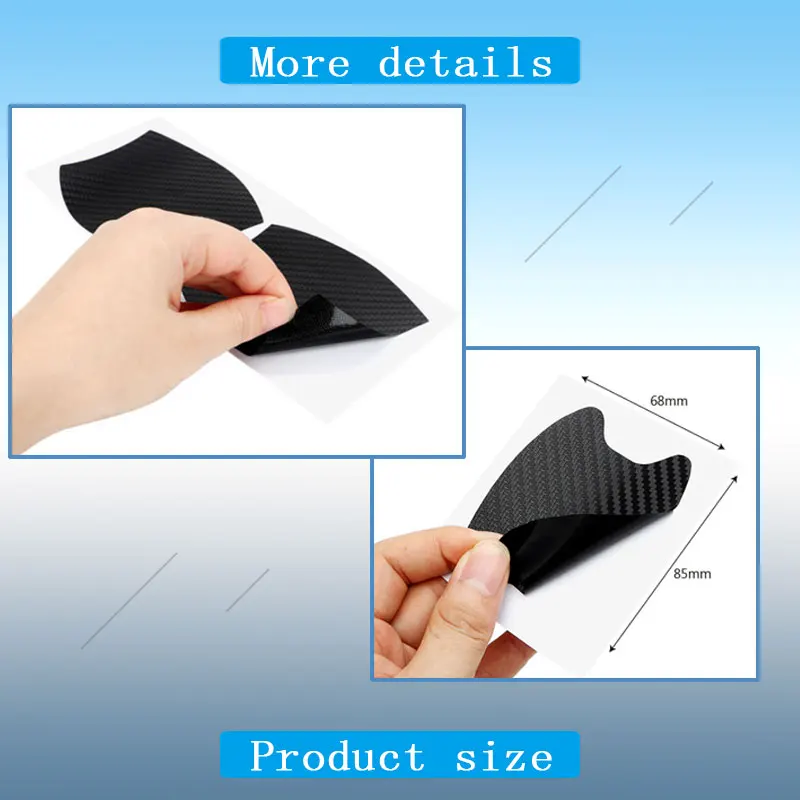 Наклейки OVERE из углеродного волокна на дверную ручку автомобиля 1 комплект защита