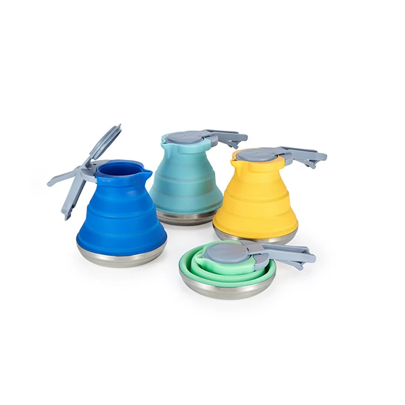 pls note colors 20 шт./лот, 1.5L силиконовый чайник для воды, складной горшок для кемпинга, Путешествий, Походов, кухонные инструменты, посуда для чая и кофе - Цвет: pls note colors