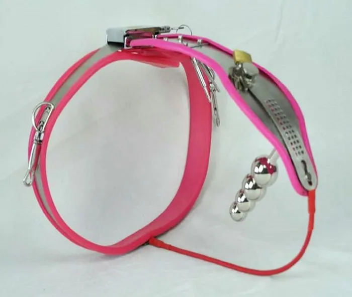 Женский пояс верности из нержавеющей стали в стиле дуги с вагинальной пробкой