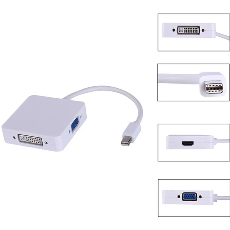 3 в 1 Мини DP DisplayPort к HDMI/DVI/VGA 1080p HD видео аудио конвертер для Mac FD|Кабели VGA| |
