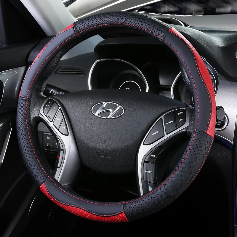 Верхний слой кожаный руль чехлы для hyundai Grand I10 I20 I30 GT I40 Ix20 Ioniq велостер Xcent H-1 Starex Genesis Coupe
