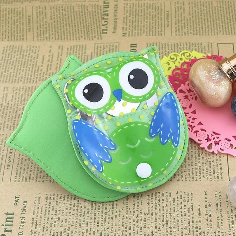 Набор для маникюра с милой совой 60 предметов инструменты дизайна ногтей ножницы