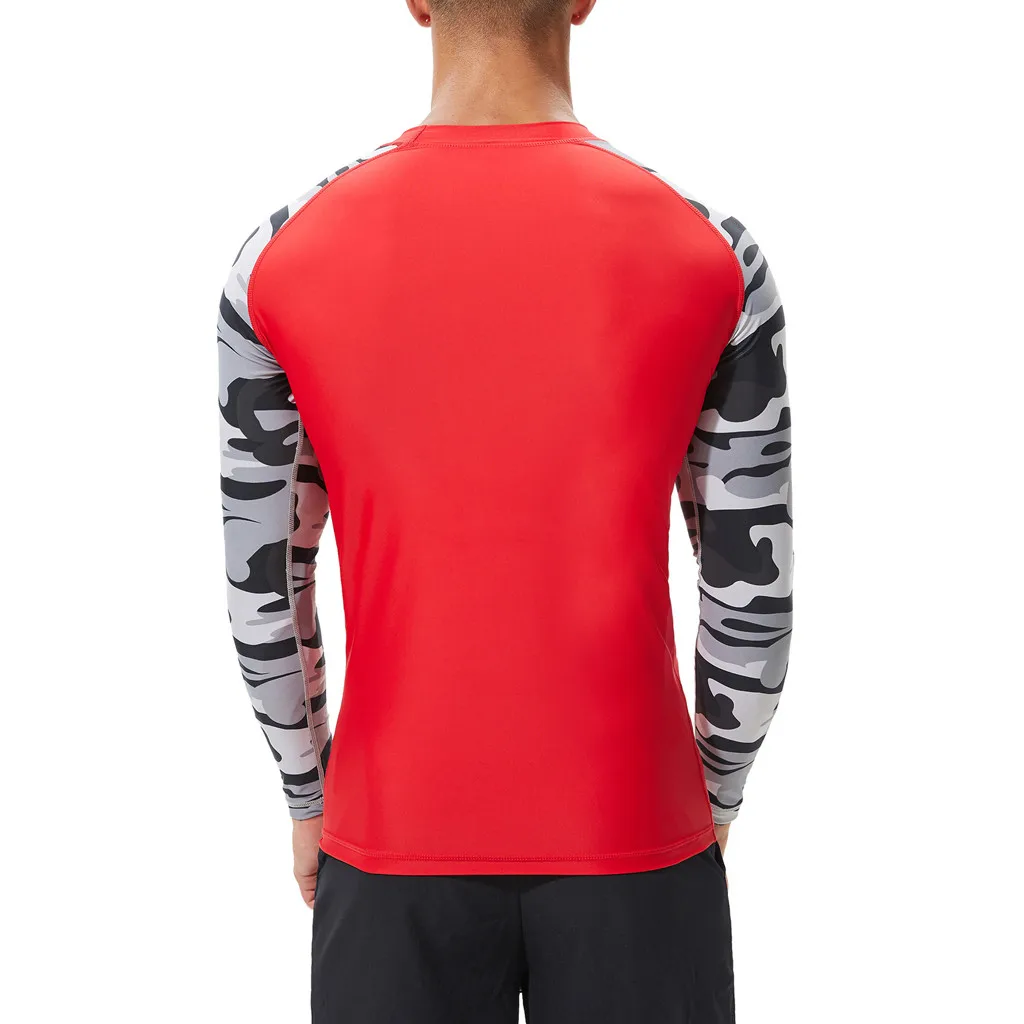 Мужская футболка с длинным рукавом защитой от УФ лучей для серфинга дайвинга