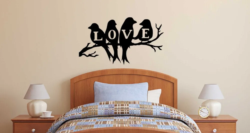 Птицы Наклейка на стену с животным узором виниловые Съемные цитаты наклейки