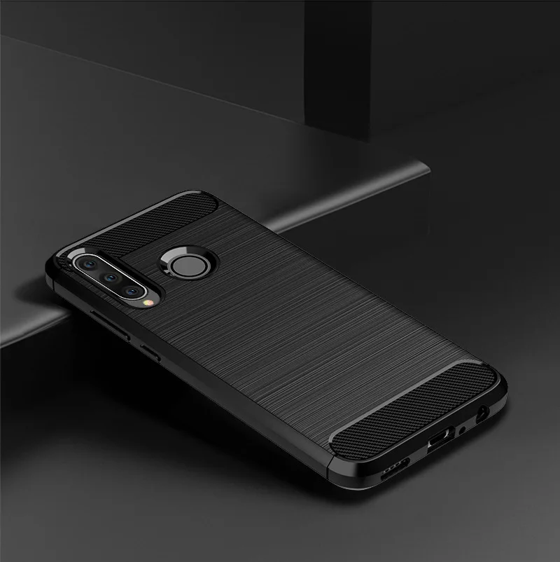 Black Чехол из углеродного волокна для huawei Honor 8A 8S 8X 8C 10i 20 10 20 lite Play P30 P20 PRO P Smart, задняя крышка для телефона, мягкий чехол - Цвет: Black