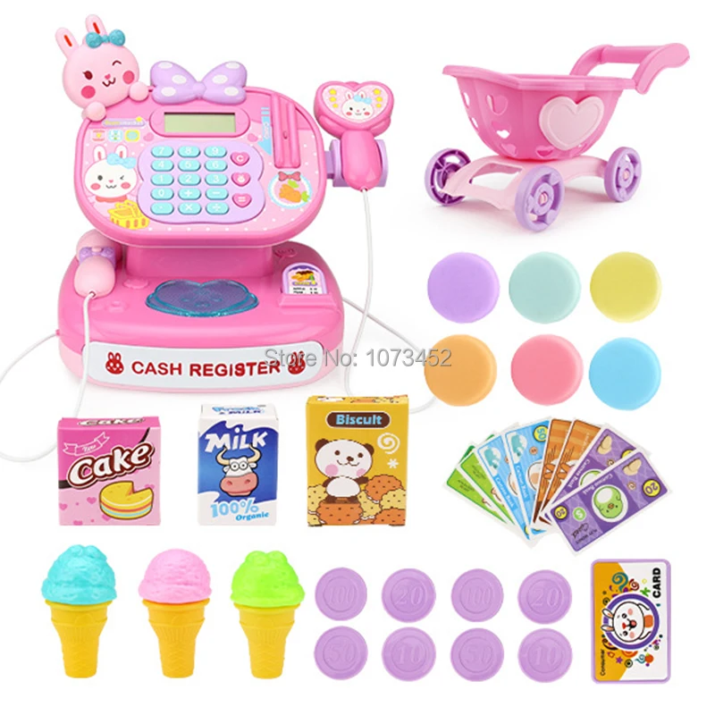 Игровой домик кассовый аппарат магазин мороженого brinquedo menina kids kichen набор cozinha de