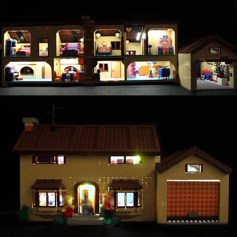 Светодиодный светильник набор для lego 71006 16005 Simpson's house строительные блоки кубики