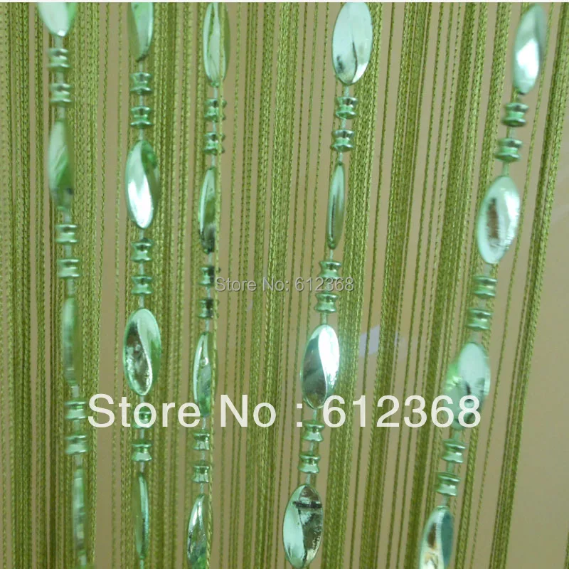 Большой яркий занавес Tangpan на пуговицах украшенный бусинами для двери