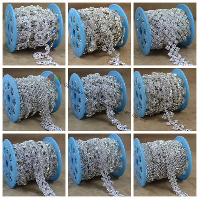 1yd серебряная цепь для костюма из чешского горного хрусталя украшенная